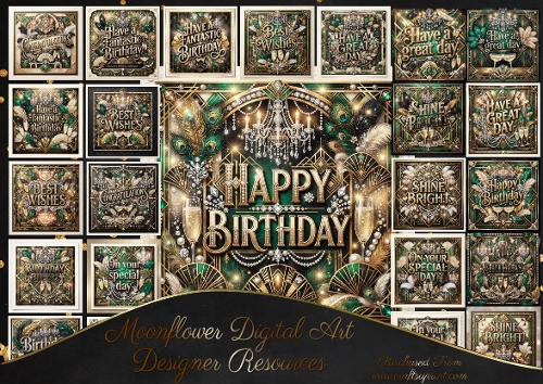  Artdeco Birthday wishes 