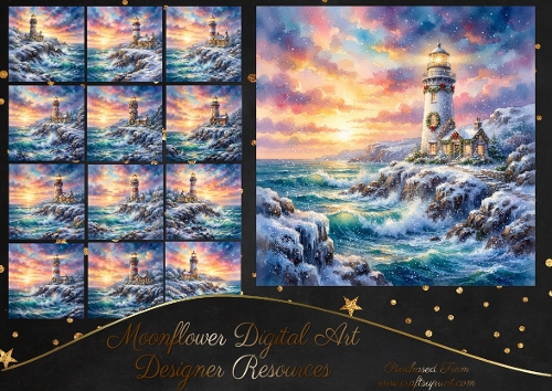 Christmas lighthouse 