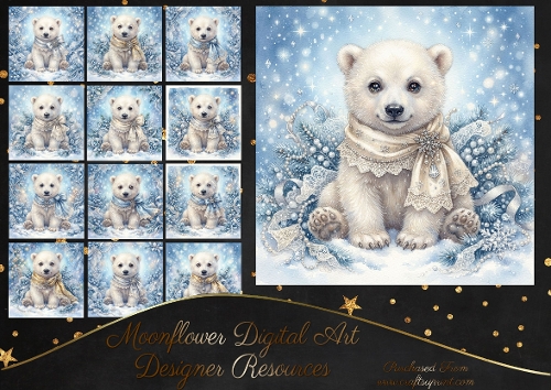 Festive polar bears