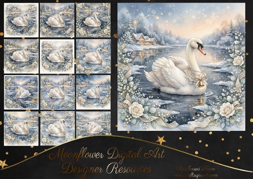 Festive swans