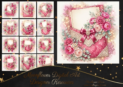 Beautiful floral  envelope 3