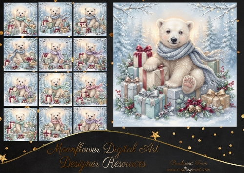 Festive polar bears