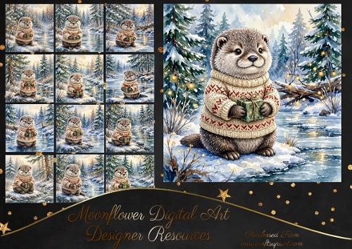 Festive otter