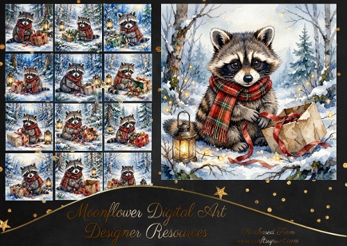 Festive racoon 