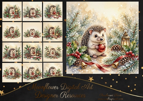Festive hedgehog 1