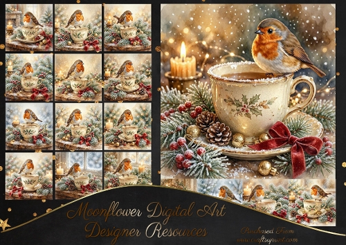 Festive robins