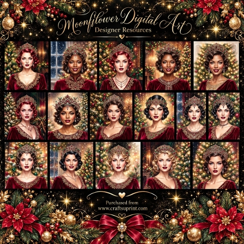 Beautiful  festive ladies 