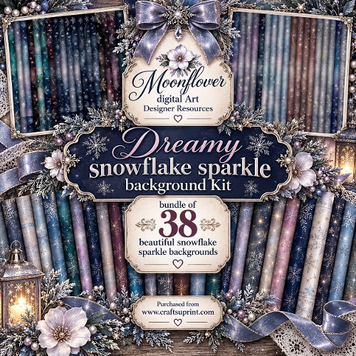 Dreamy snowflake background kit 