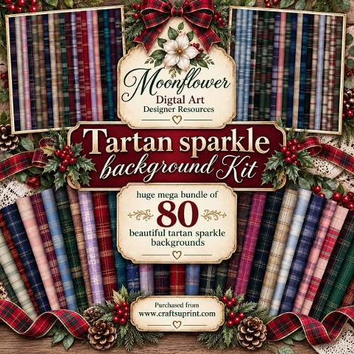 Tartan sparkle  background kit 