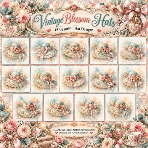 Vintage bloom hats