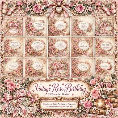 Vintage rose Birthday 2