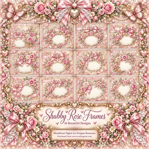 Shabby rose blank fronts 