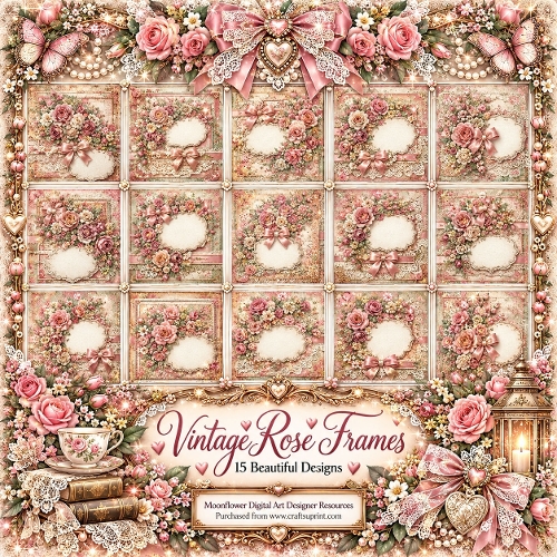 Vintage rose blank fronts 