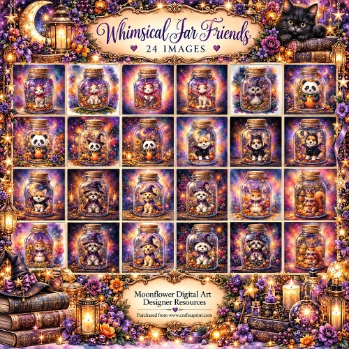Whimsical jar friends 1 