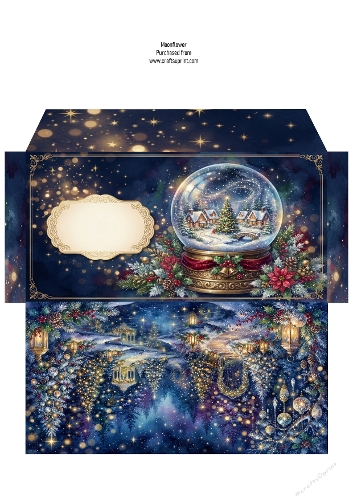 Magical Christmas Snow Globe Money & Gift Voucher Wallet