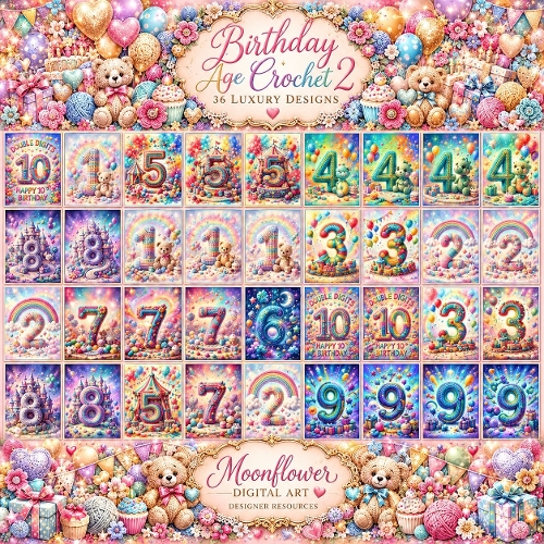 Birthday age crochet 2