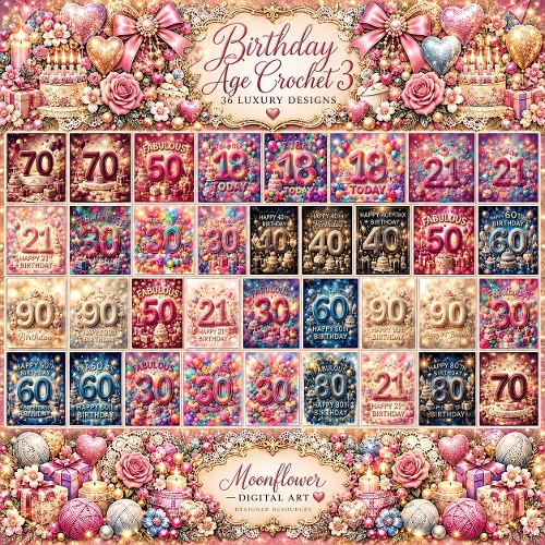 Birthday age crochet 3
