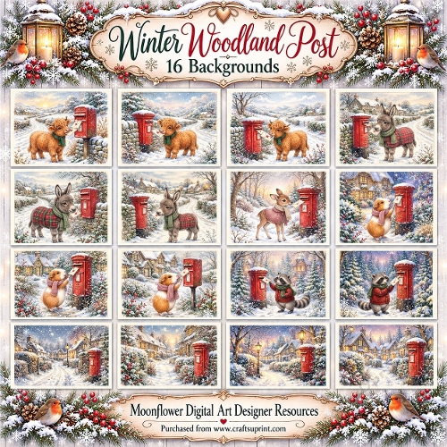Winter woodland post 