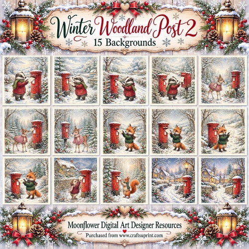 Winter woodland post 2
