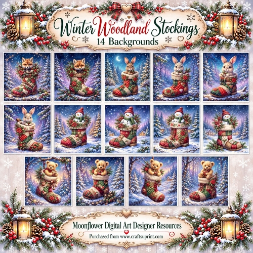 Winter woodland stockings 