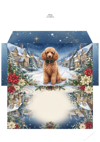 Christmas Wish —  Money Wallet  Apricot poodle 
