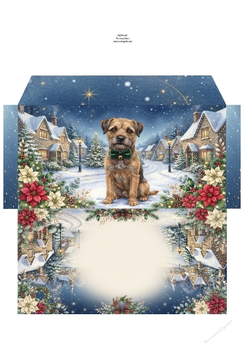 Christmas Wish —  Money Wallet Border terrier 
