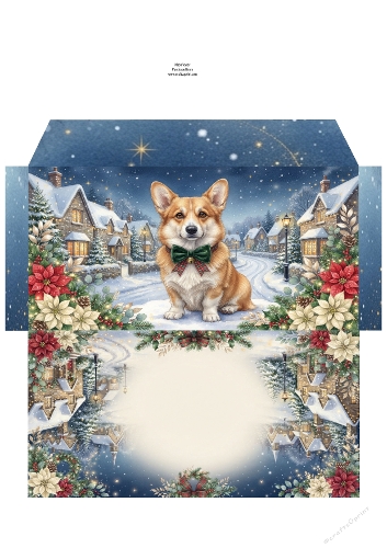 Christmas Wish —  Money Wallet  Corgi 
