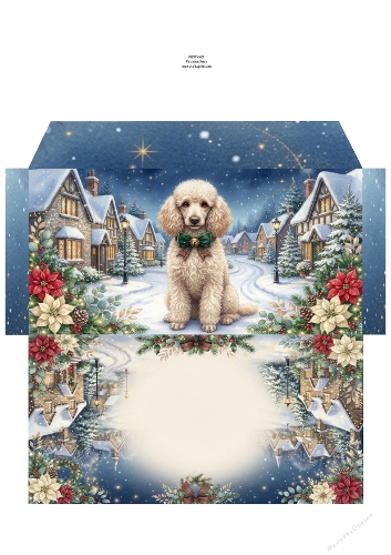 Christmas Wish —  Money Wallet  Cream poodle 