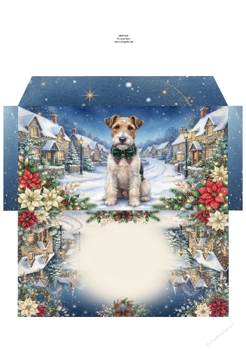Christmas Wish —  Money Wallet Wire haired fox terrier 