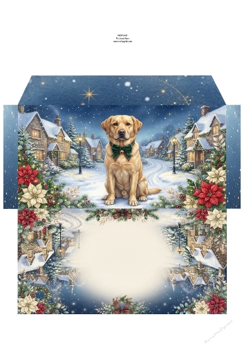 Christmas Wish —  Money Wallet Yellow Labrador 