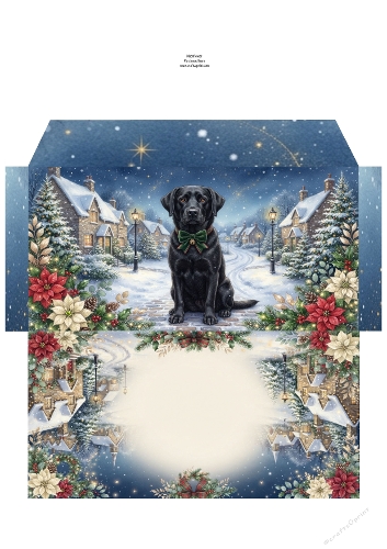 Christmas Wish —  Money Wallet Black  Labrador 
