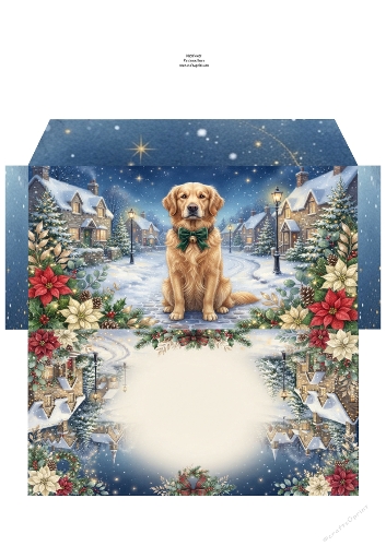 Christmas Wish —  Money Wallet  Golden retriever 