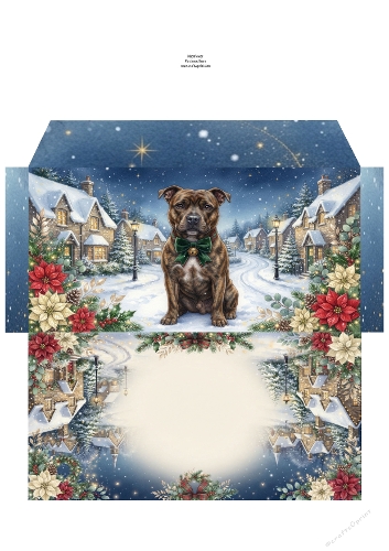 Christmas Wish —  Money Wallet Staffordshire bull terrier 3
