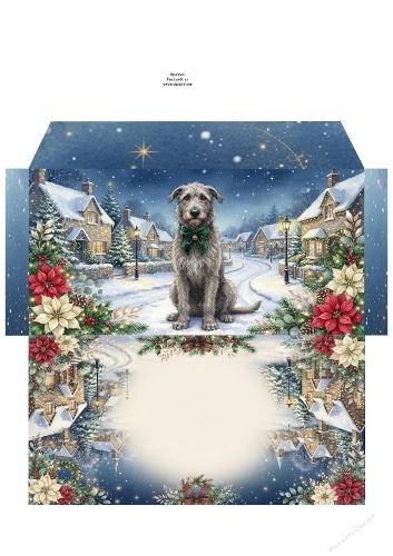 Christmas Wish —  Money Wallet  Irish wolfhound
