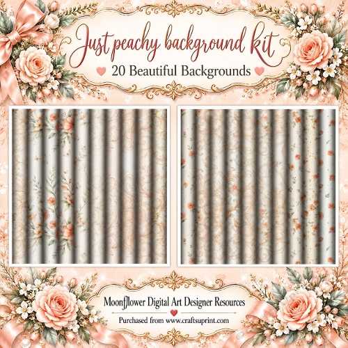 Just peachy background kit 