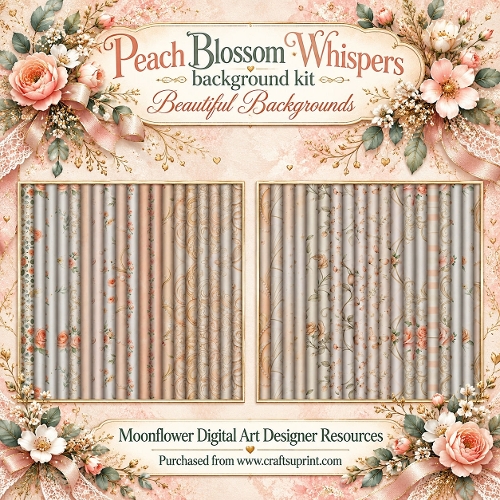 Peach blossom whispers  background kit 