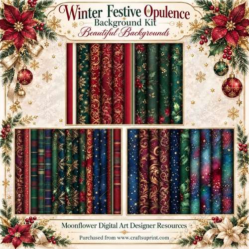 Winter festive opulence  background kit 