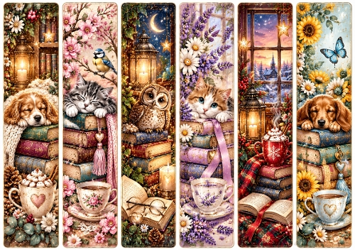 Cozy whimsical bookmarks 1