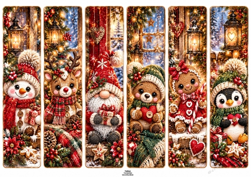 Cozy crochet  Festive  bookmarks 