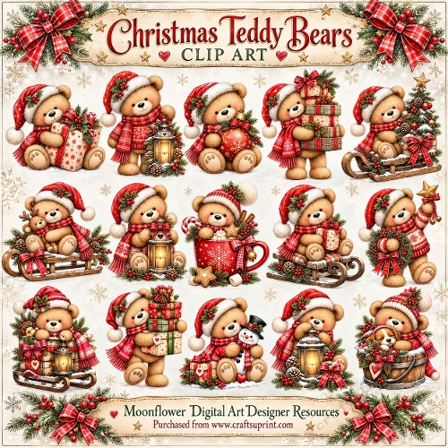 Christmas teddy bears 