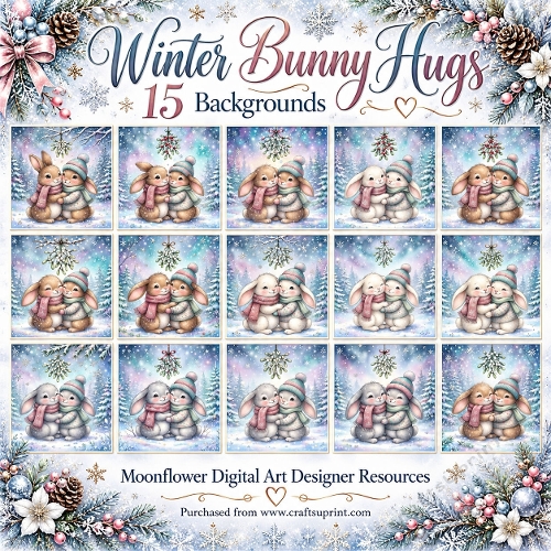 Winter bunny hugs 