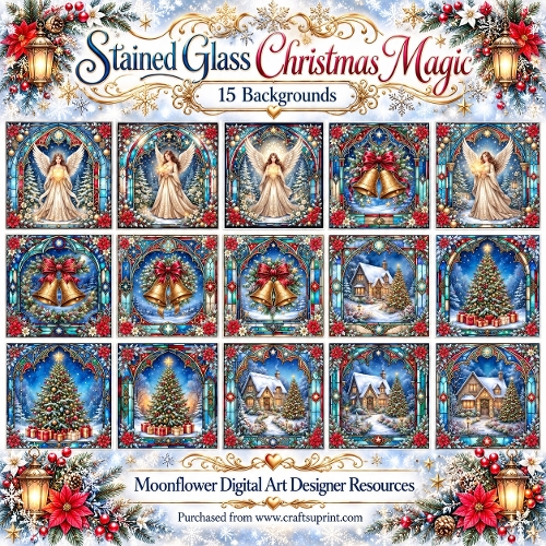 Stained glass Christmas magic 