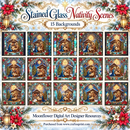 Stained glass nativity 