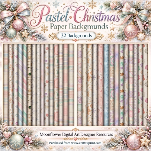Pastel Christmas background kit 