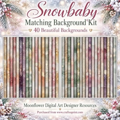 Snowbaby matching background kit 