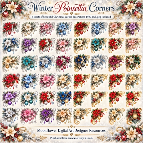 Winter poinsettia corners 