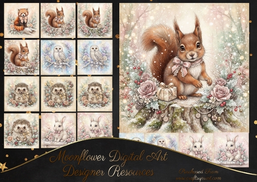 Shabby chic festive animals 2