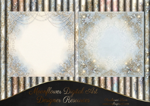 Whispers of Christmas opulance matching background kit 1