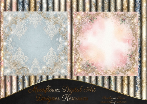 Whispers of Christmas opulance matching background kit 2