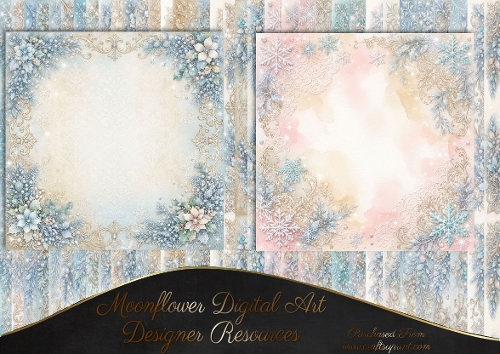 Whispers of winter wonderland matching background kit 